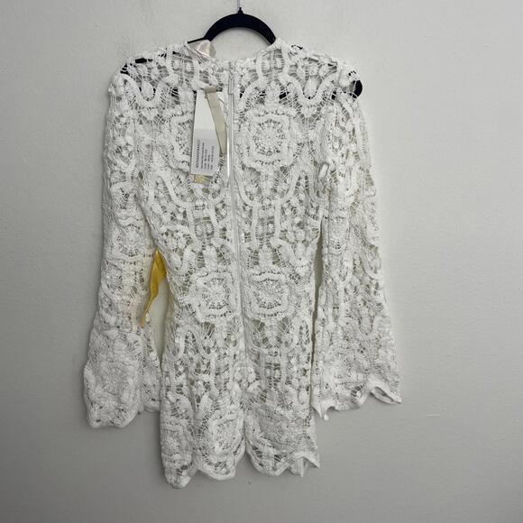 BRONX AND BANCO Marley Crochet Mini Dress WHITE SIZE S NWT $650MSRP - Picture 10 of 10